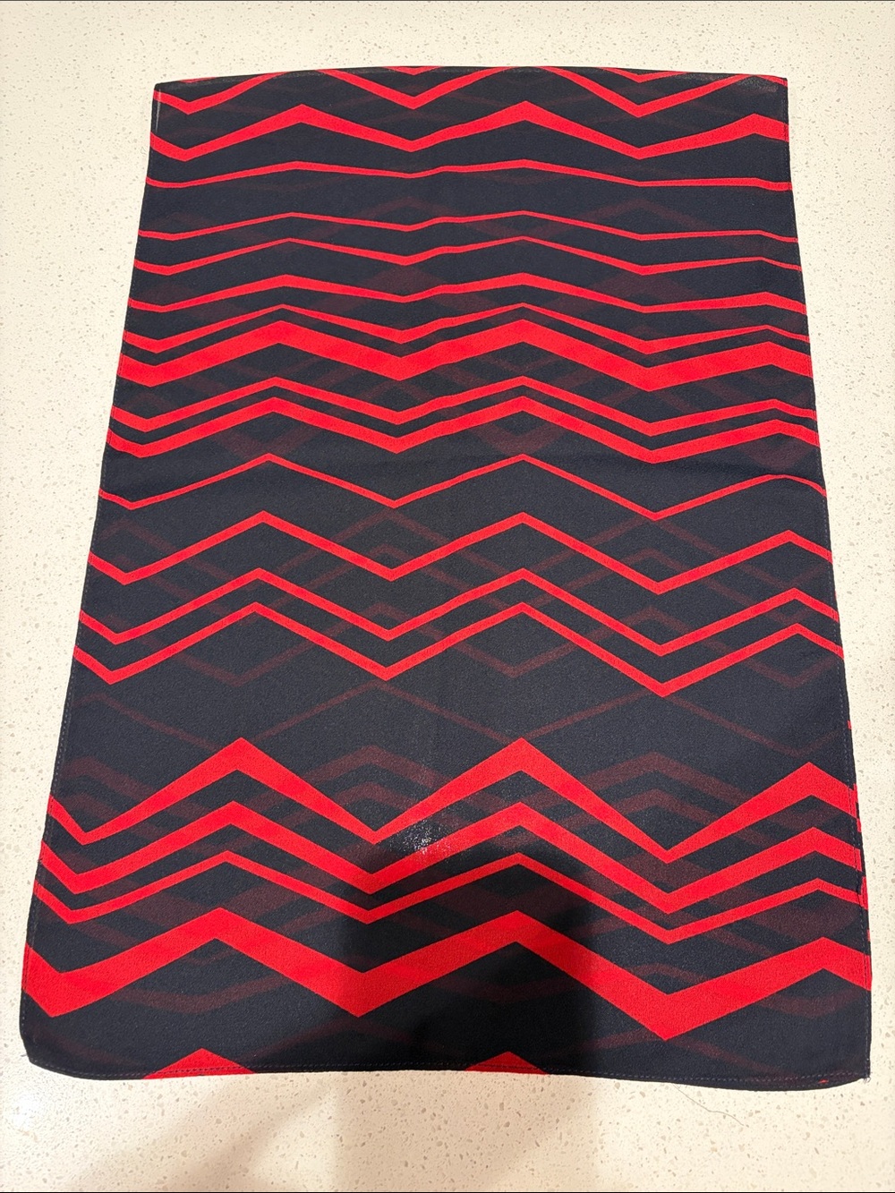 Women’s Red Chevron Silk Scarf!